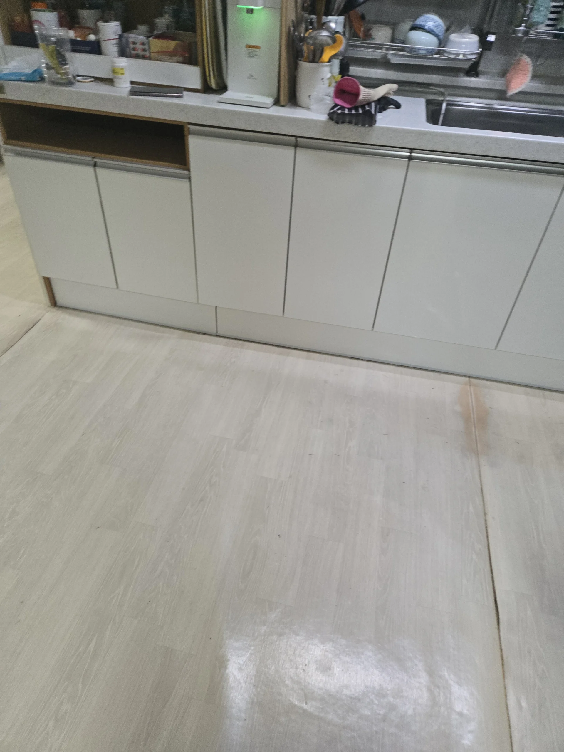 싱크대 수리 교육 하부장 정면 전체 확인 실제 수강 사진